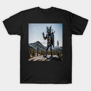 robotic cat saying hi T-Shirt